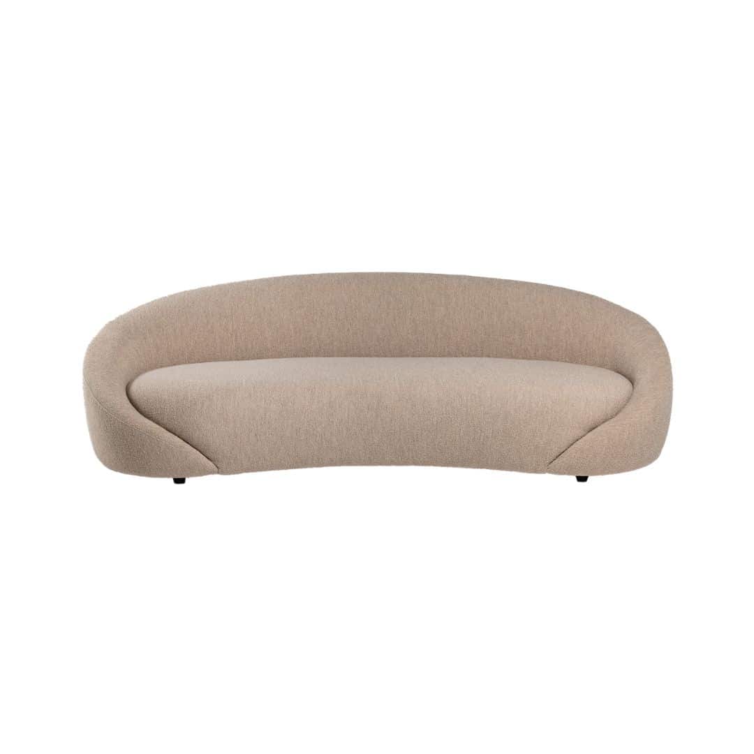 Luna Three Seater Lounge – Stone Boucle