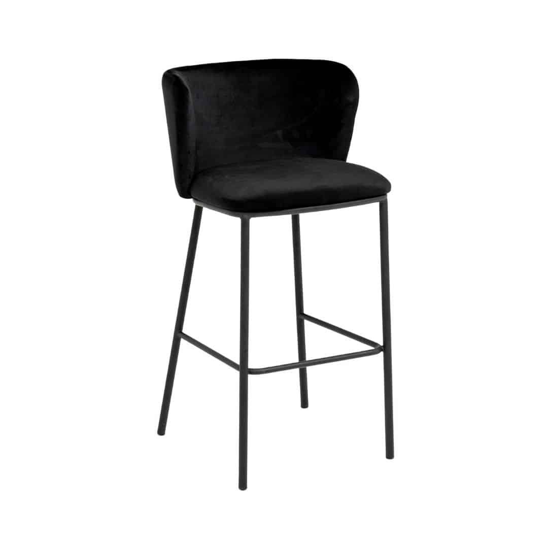 Nox Bar Stool – Black Velvet