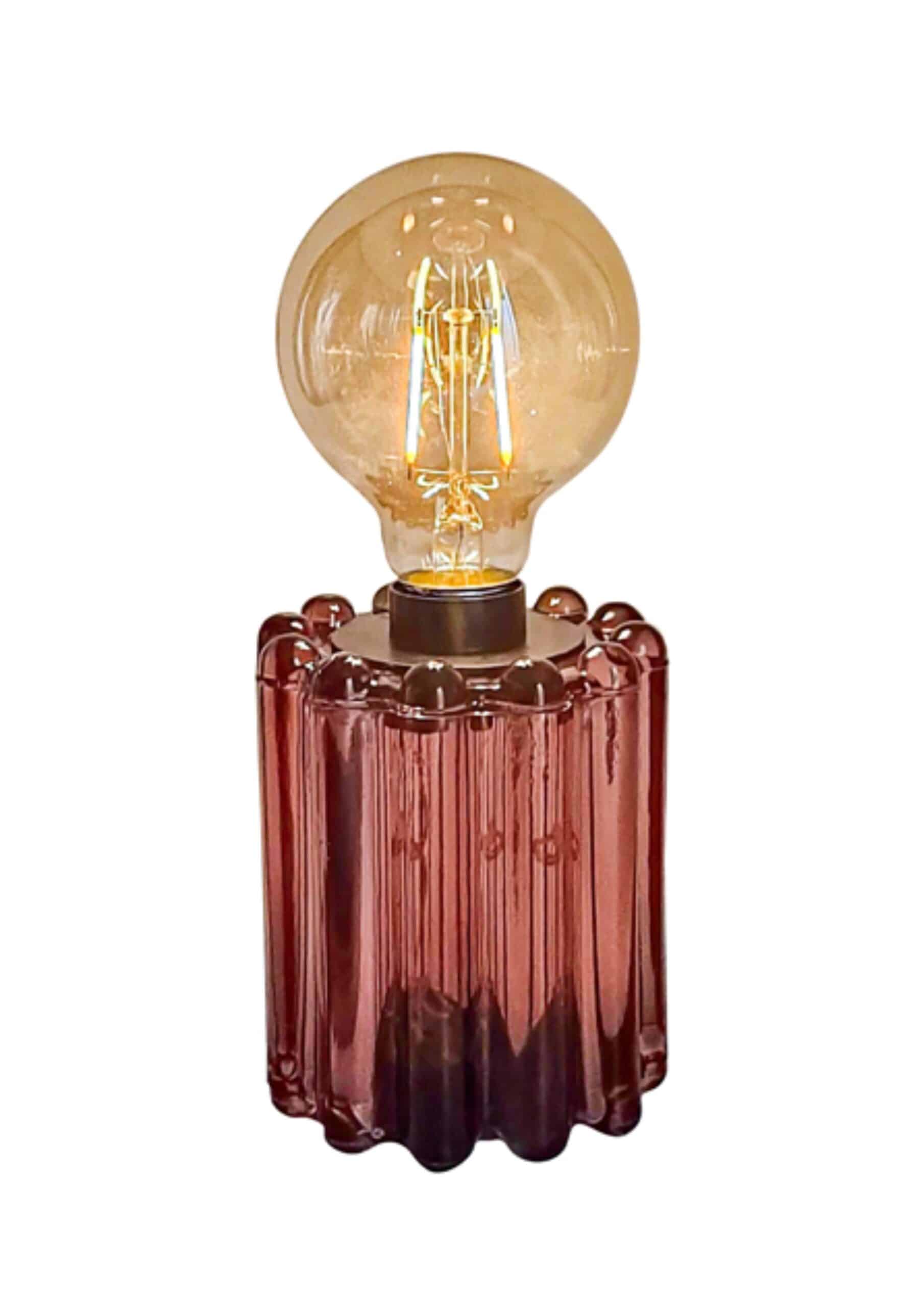 Enya Glass Bulb Light – Assorted Colours – 9.5 cmW x 9.5 cmD X 24 cmH
