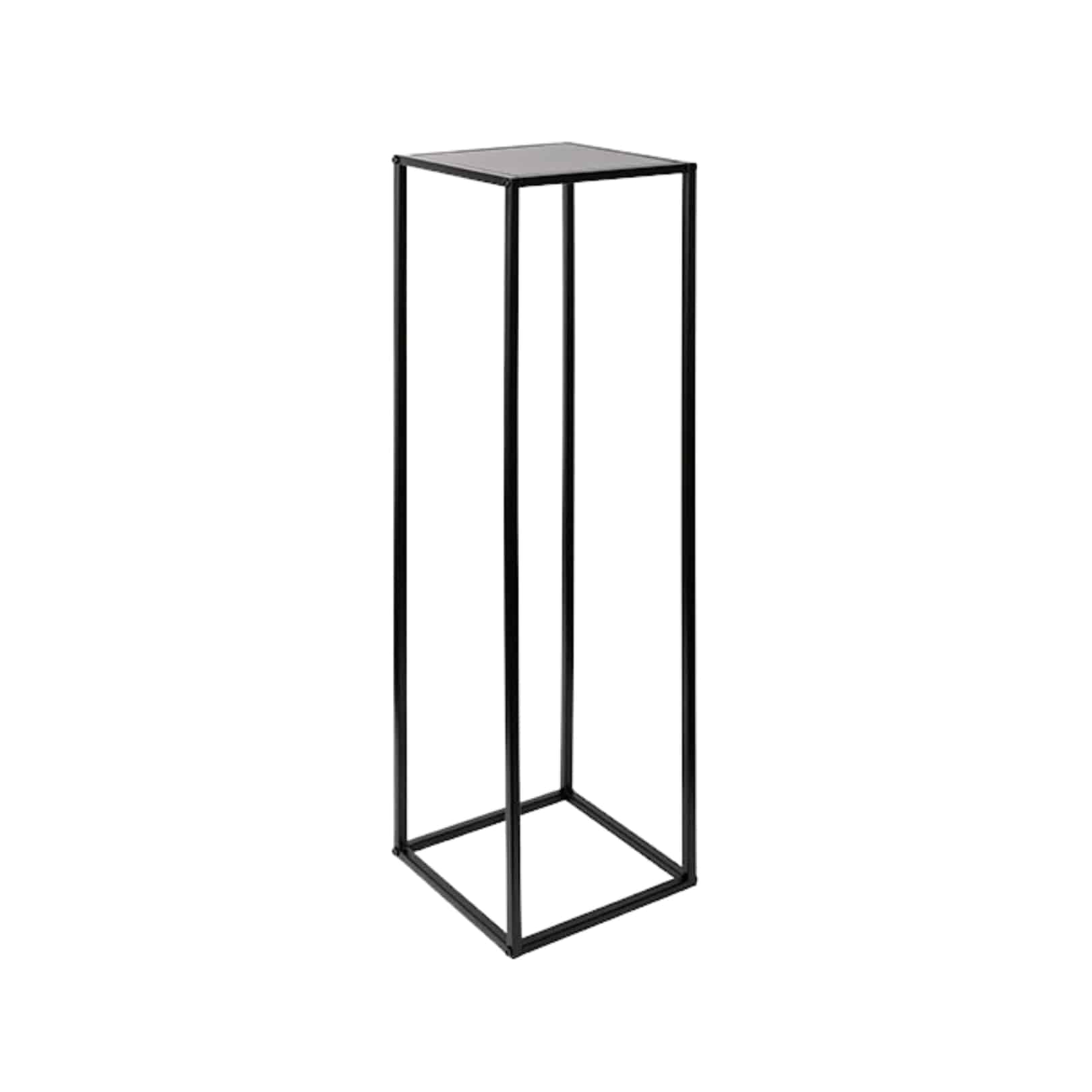Table Pedestal Frame –  Black with Black Plate Top – 25cmW x 95cmH