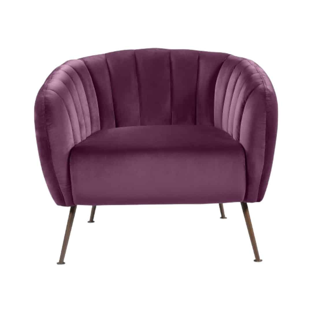 Violet Armchair – Purple Velvet