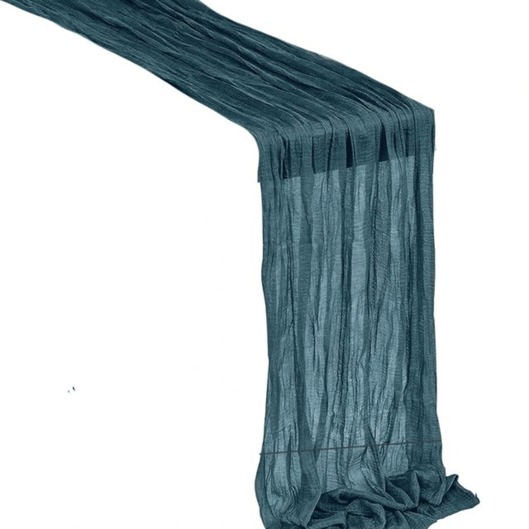 Table Runner – Dusty Blue Cheesecloth